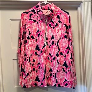Lilly Pulitzer Pink and Navy Flamingo Jacket